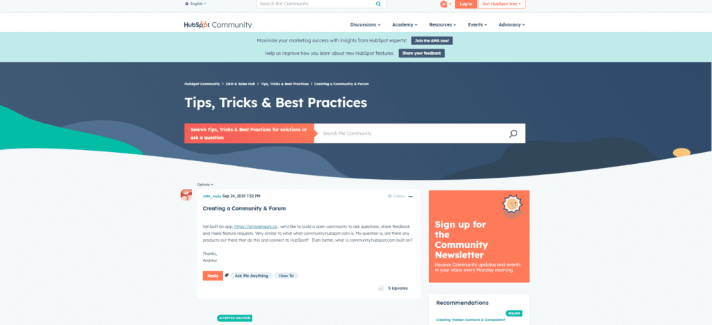 Community Forum Interface